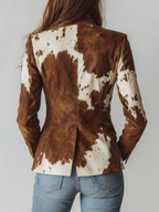 Ágata | Blazer vintage con estampado de vaca