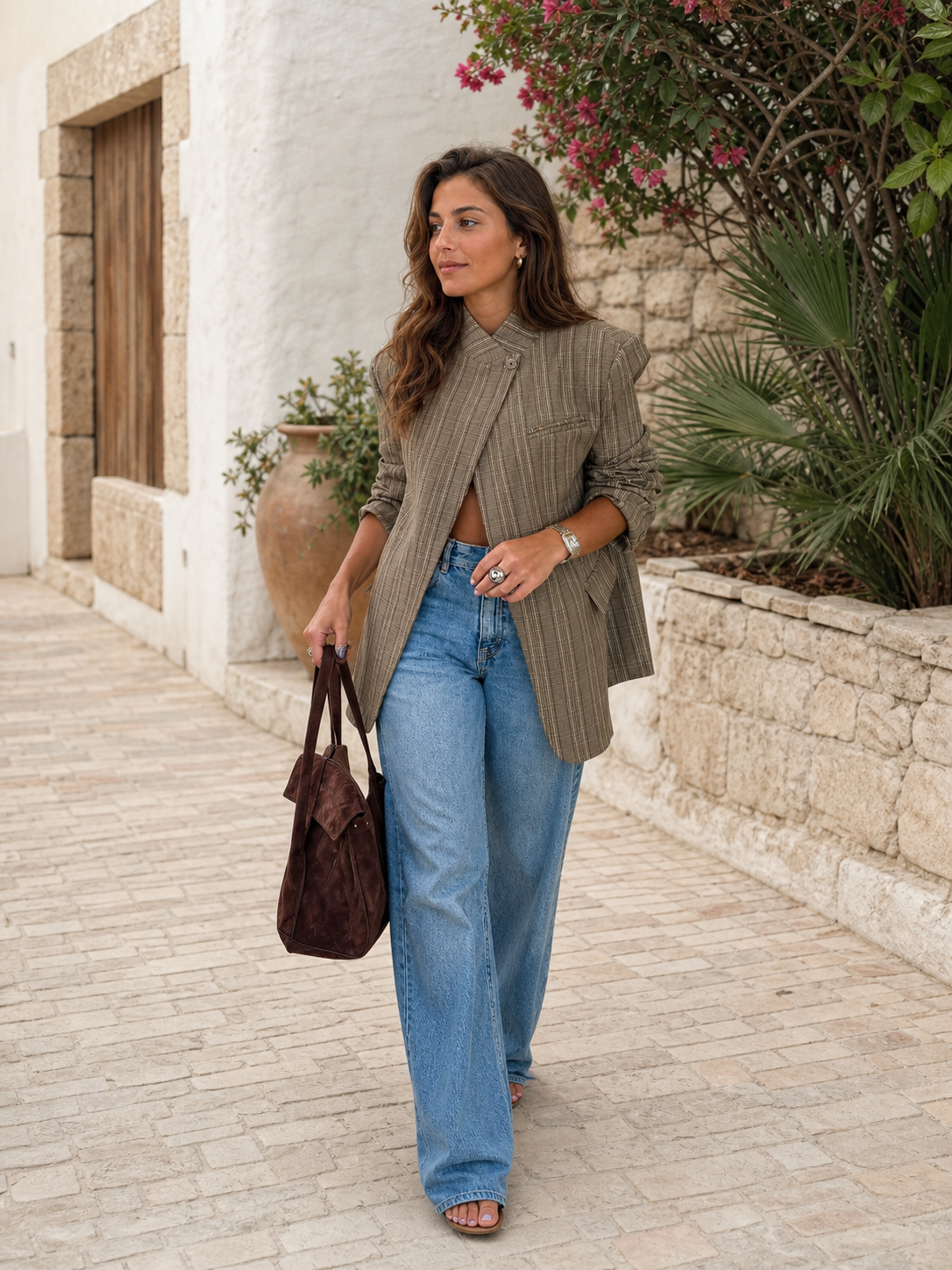 Blazer Verona Cuadros Taupe™
