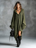 Sophia | Vestido oversize de punto con capucha