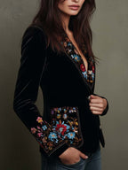 Apolonia | Blazer con bordado floral multicolor