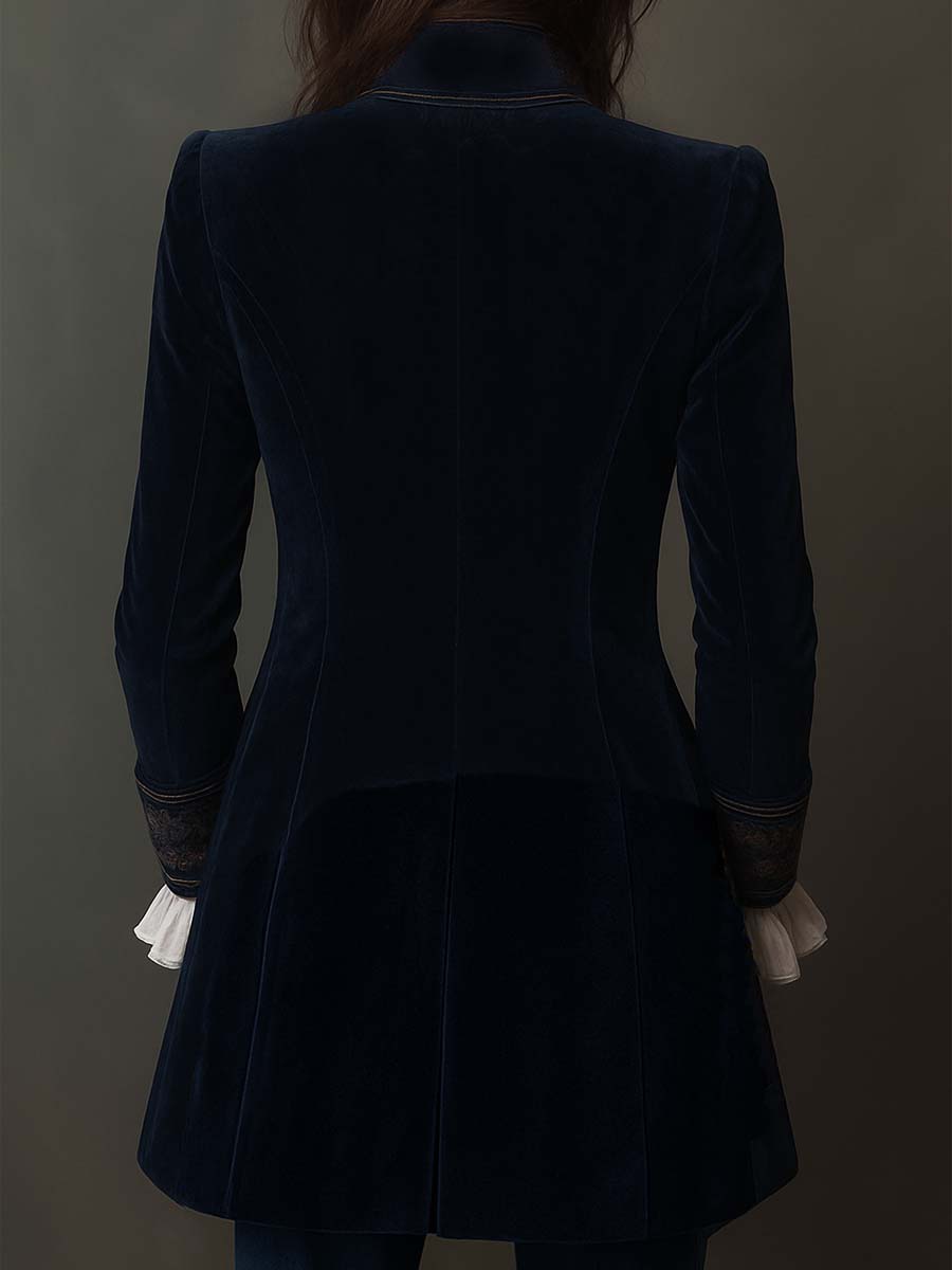 Atenea | Chaqueta larga bordada de estilo vintage