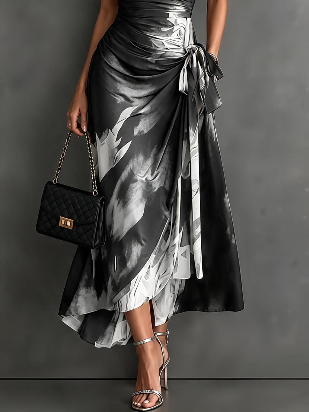 Andréa – Vestido largo cruzado