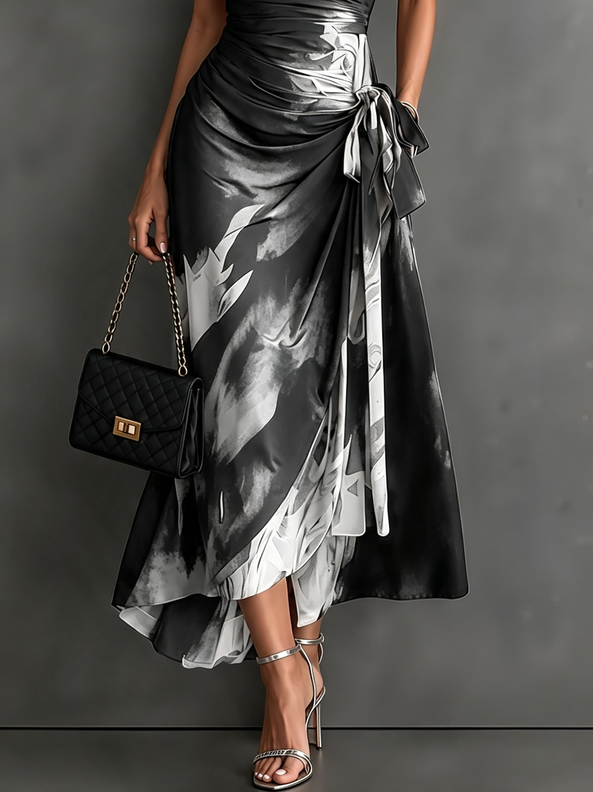 Andréa – Vestido largo cruzado