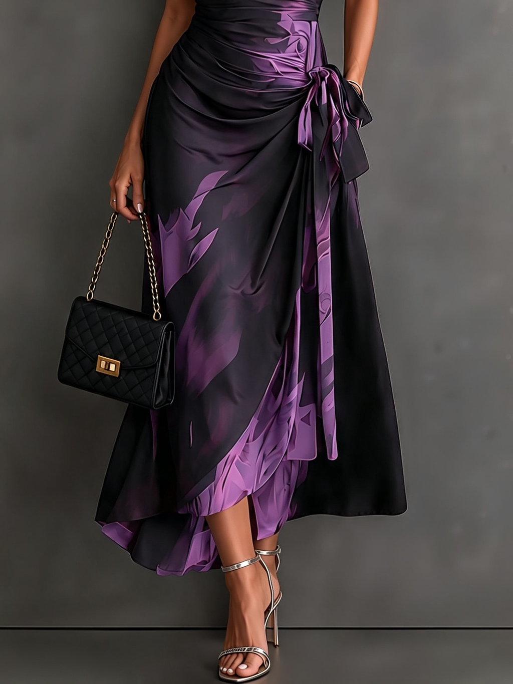 Andréa – Vestido largo cruzado
