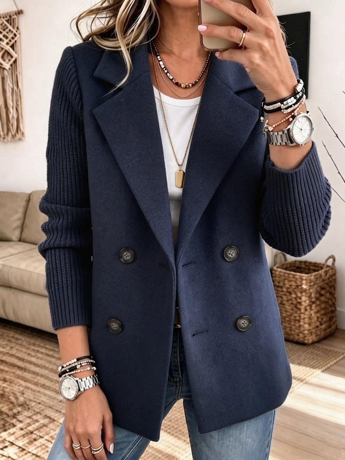 Blazer con mangas de punto - Edición Varel