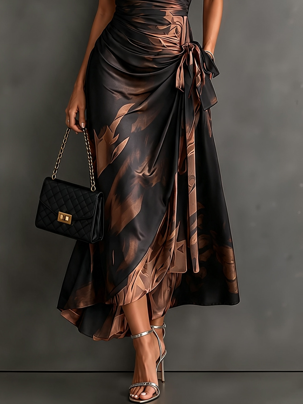 Andréa – Vestido largo cruzado