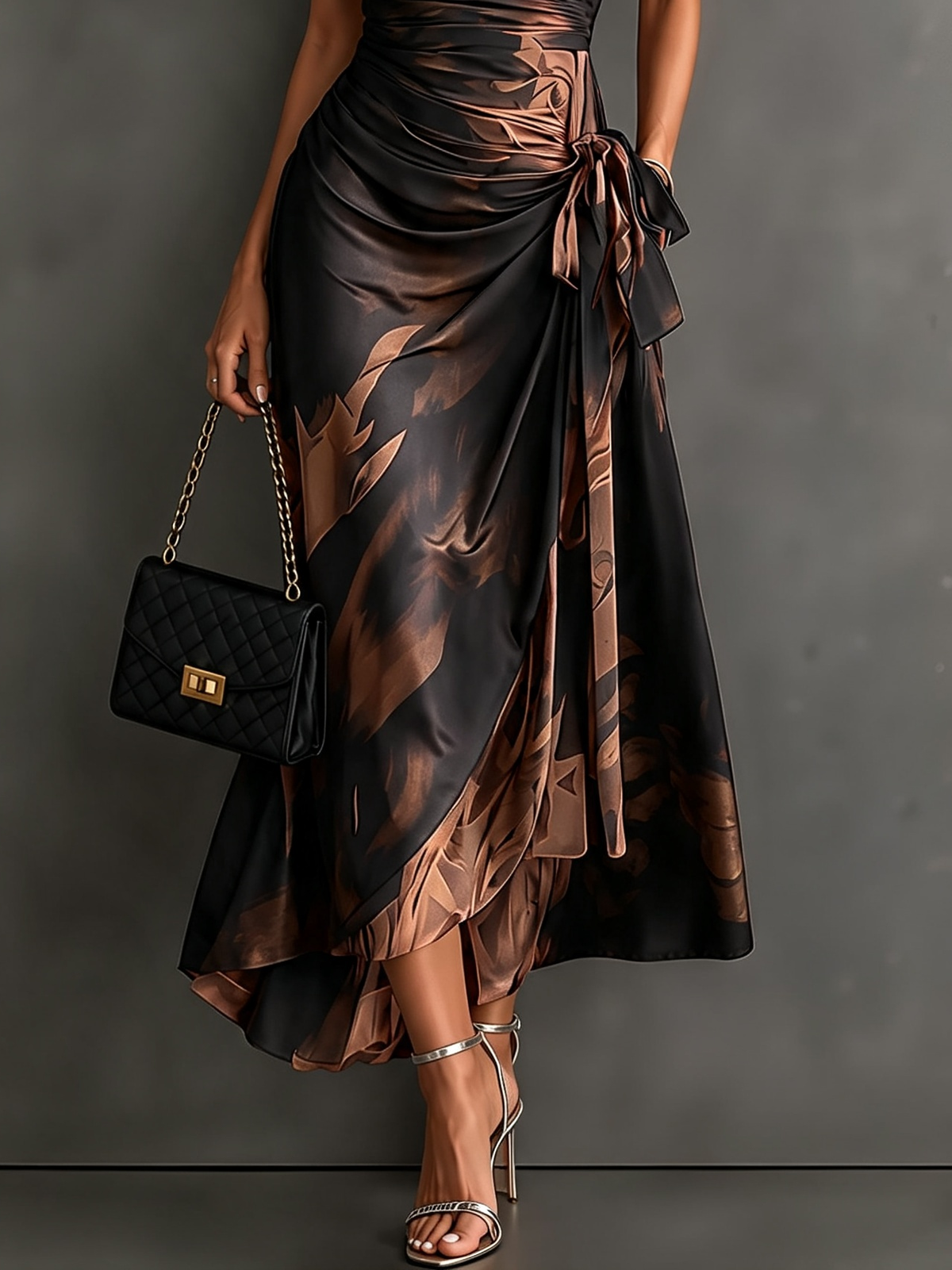 Andréa – Vestido largo cruzado