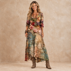 Marianne | Vestido largo floral de estilo bohemio