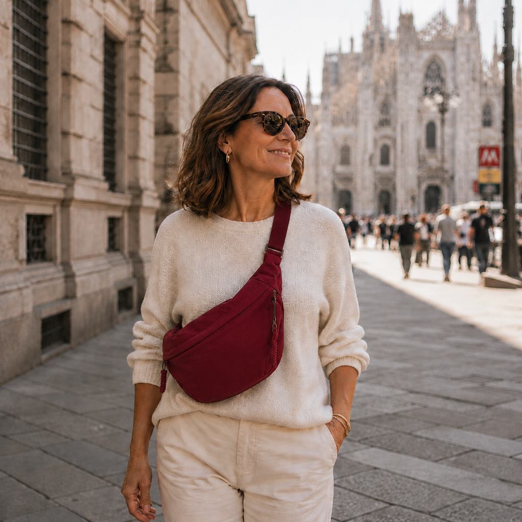 Serafina | Bolso de hombro burdeos