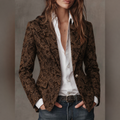Estela | Blazer entallado de jacquard con motivo de cachemira