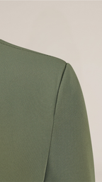 Blazer de corte recto con hombreras