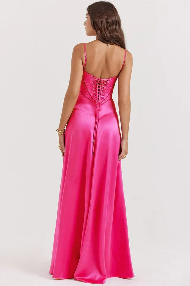 Cara • Vestido Maxi con Espalda Lazada