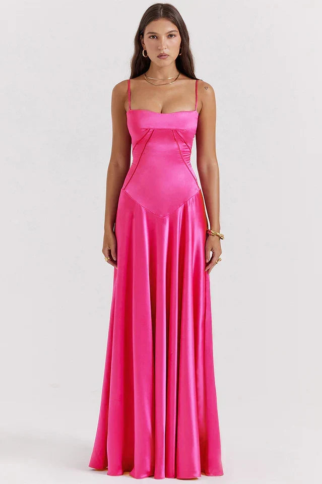 Cara • Vestido Maxi con Espalda Lazada