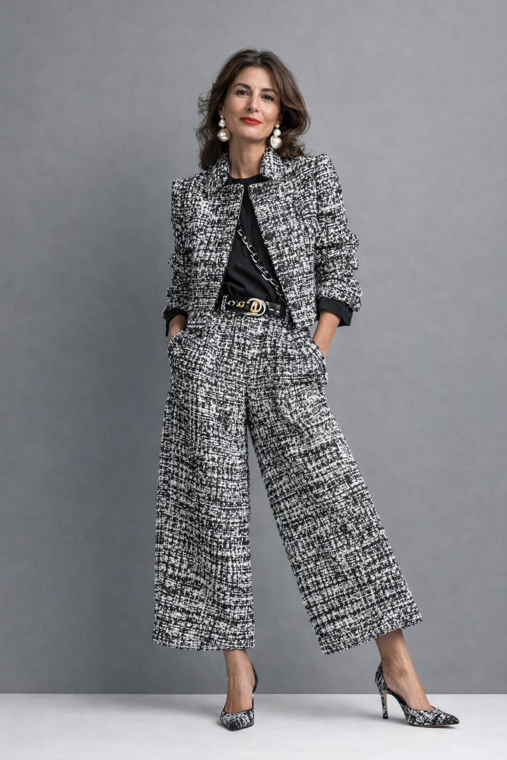 VALENTINA | Conjunto de tweed para los días más fríos
