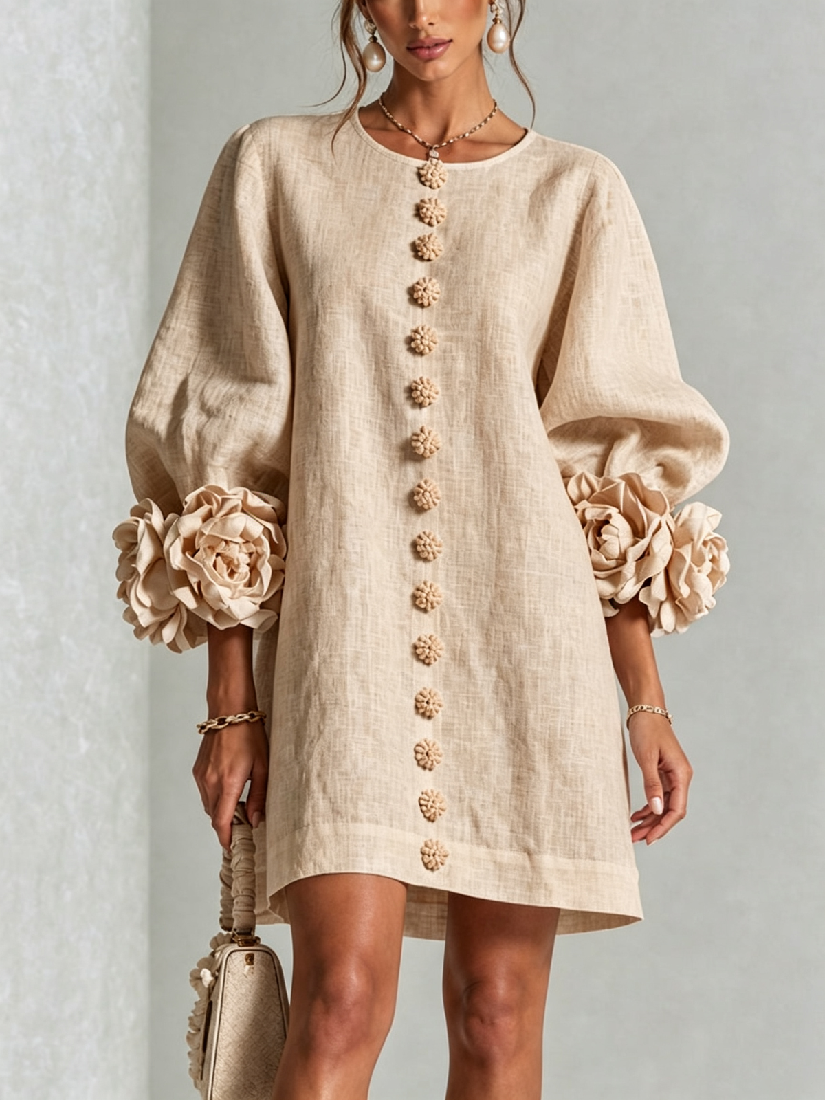 Michel | Vestido floral abotonado