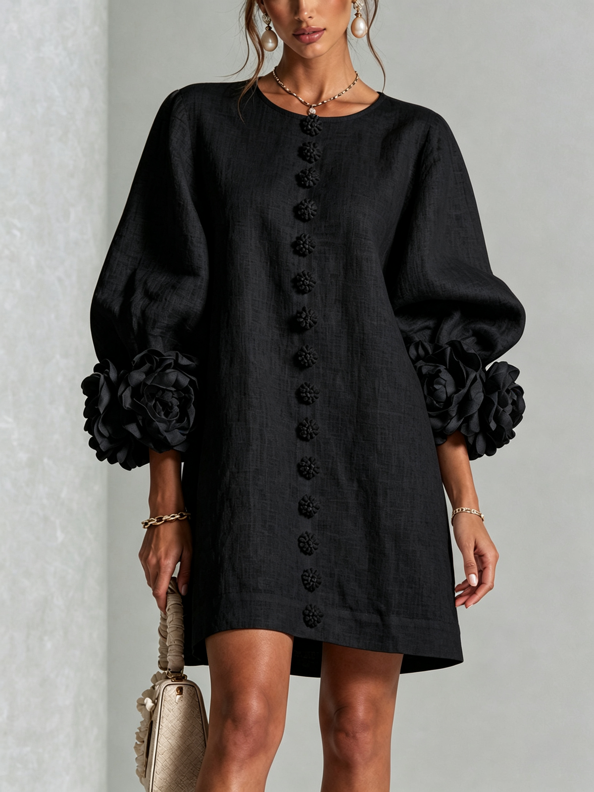 Michel | Vestido floral abotonado
