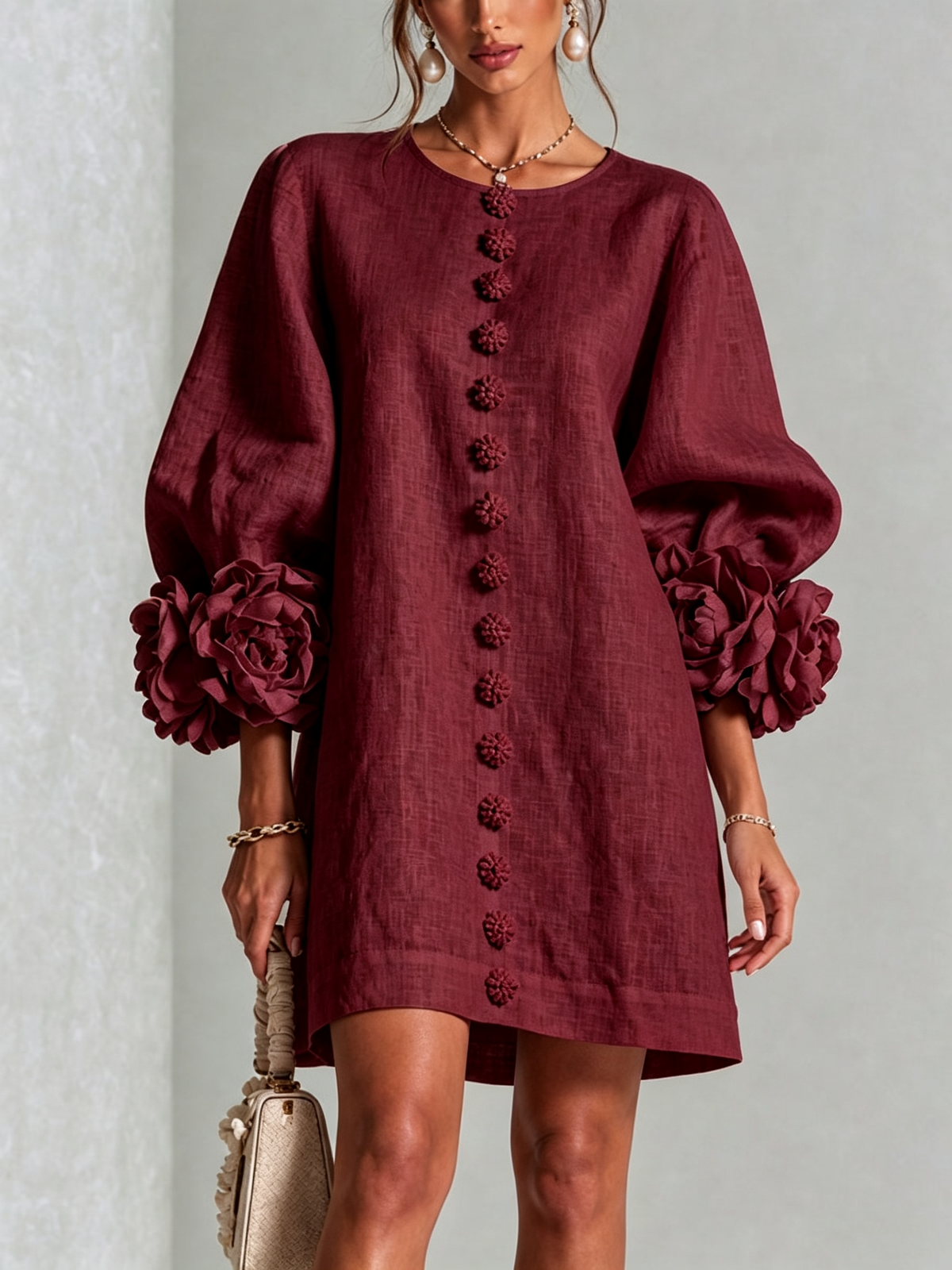 Michel | Vestido floral abotonado