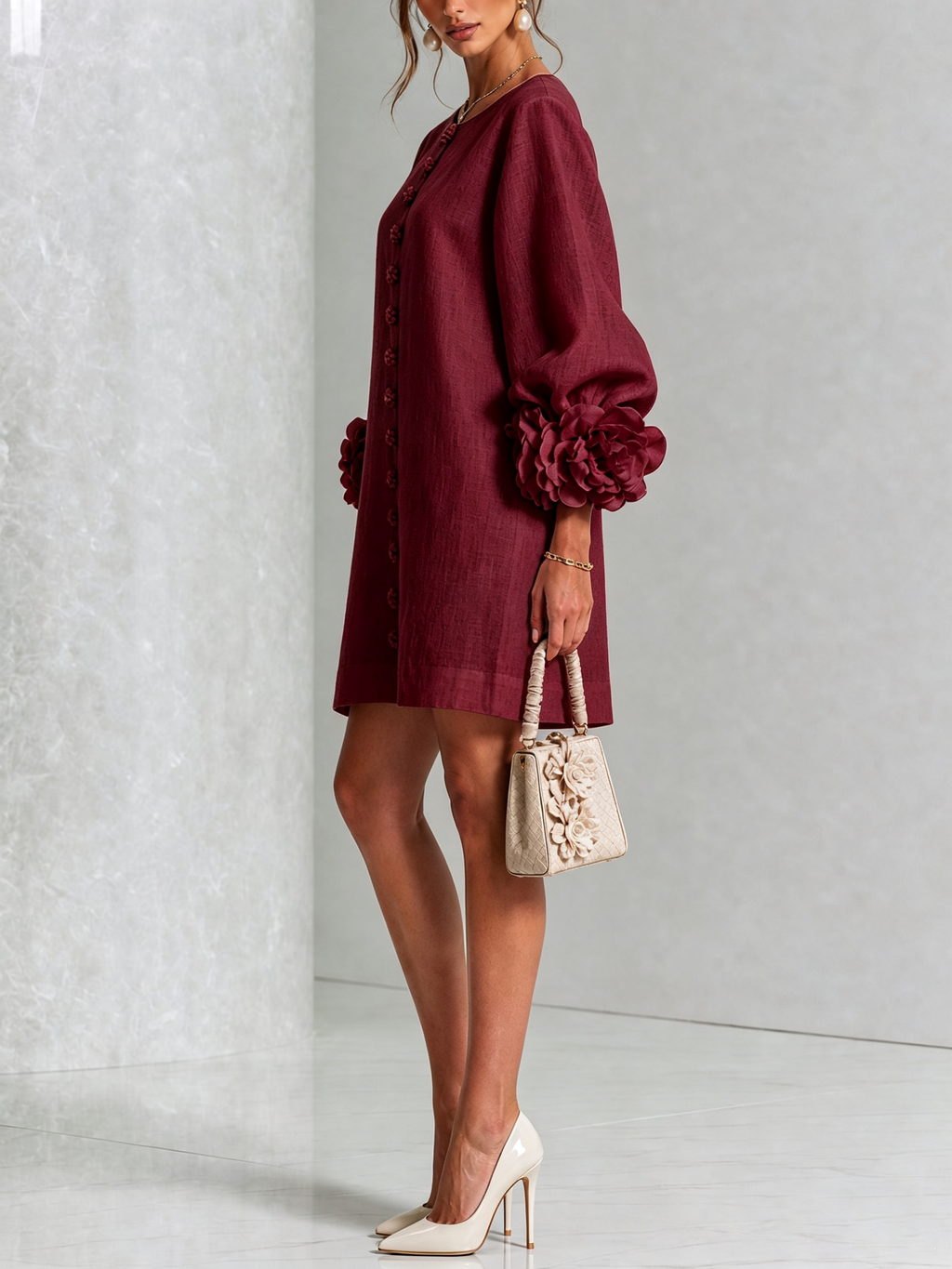 Michel | Vestido floral abotonado