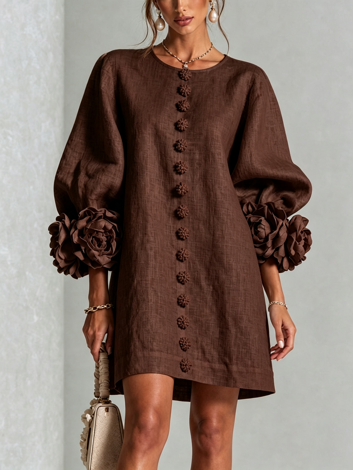 Michel | Vestido floral abotonado