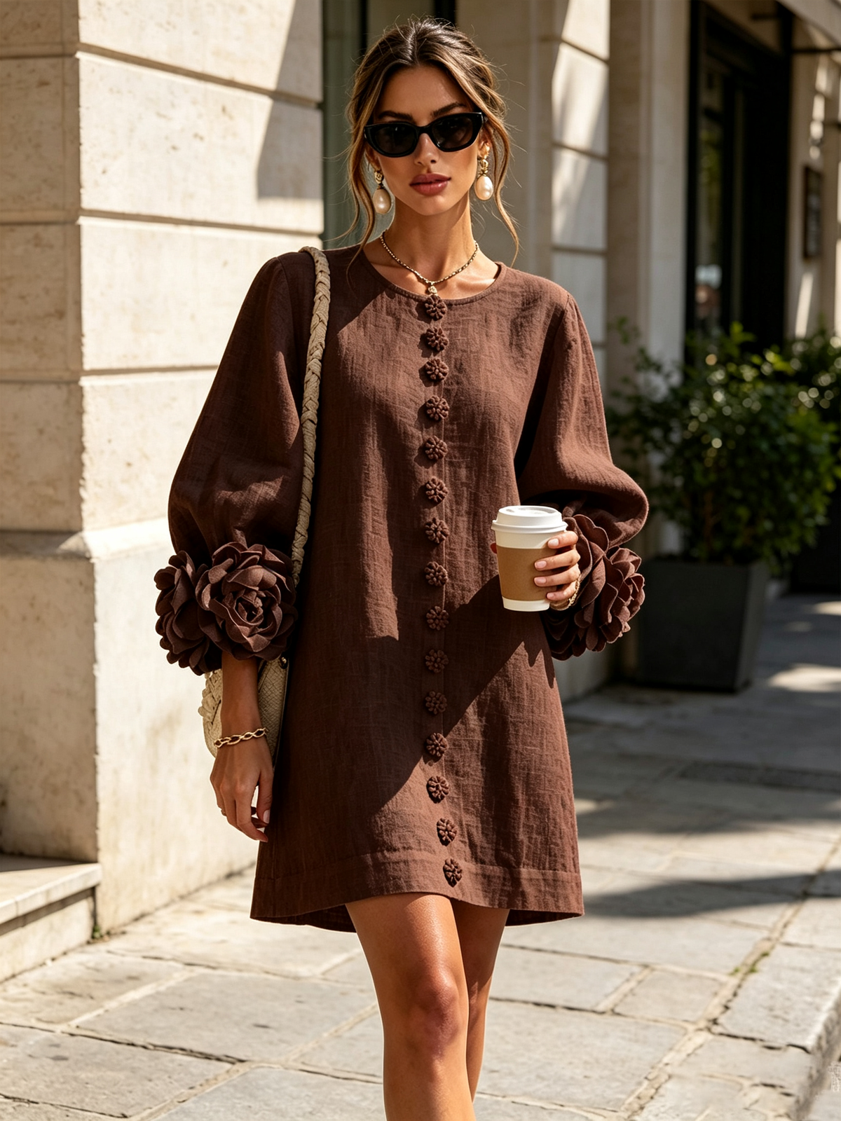 Michel | Vestido floral abotonado