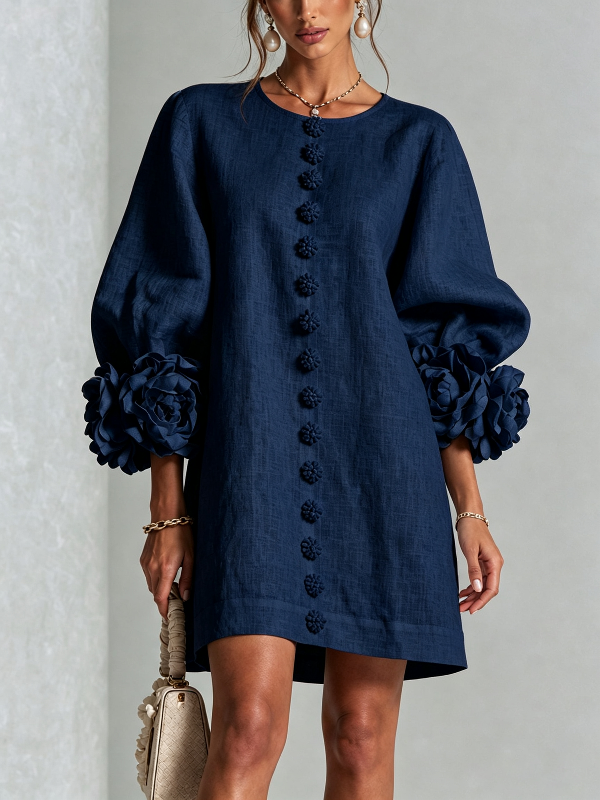 Michel | Vestido floral abotonado