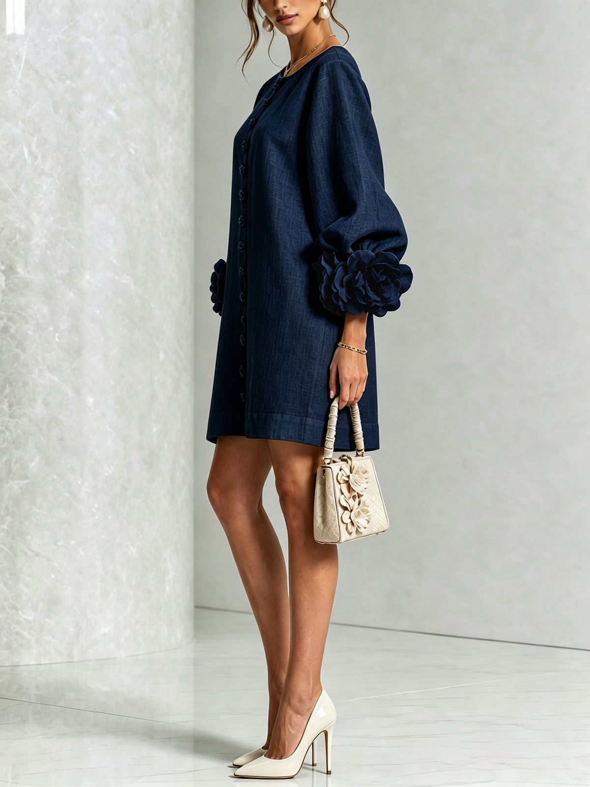 Michel | Vestido floral abotonado