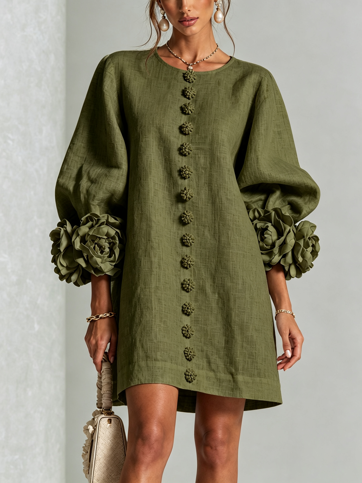 Michel | Vestido floral abotonado