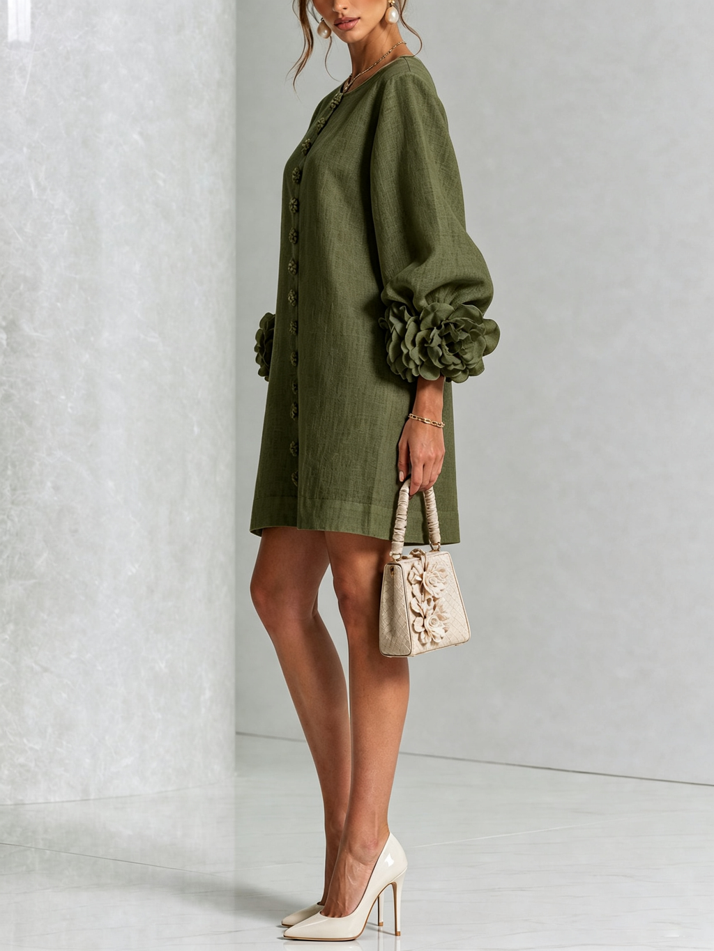 Michel | Vestido floral abotonado