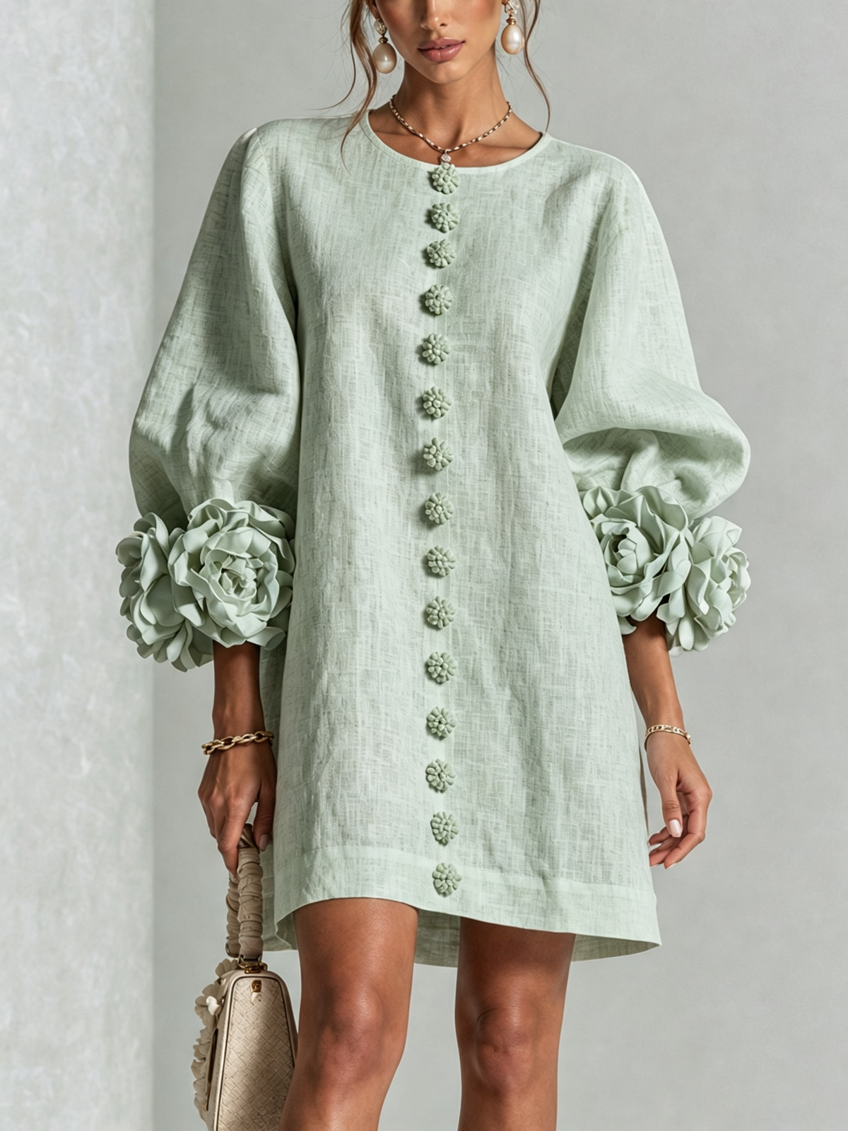 Michel | Vestido floral abotonado