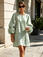 Michel | Vestido floral abotonado