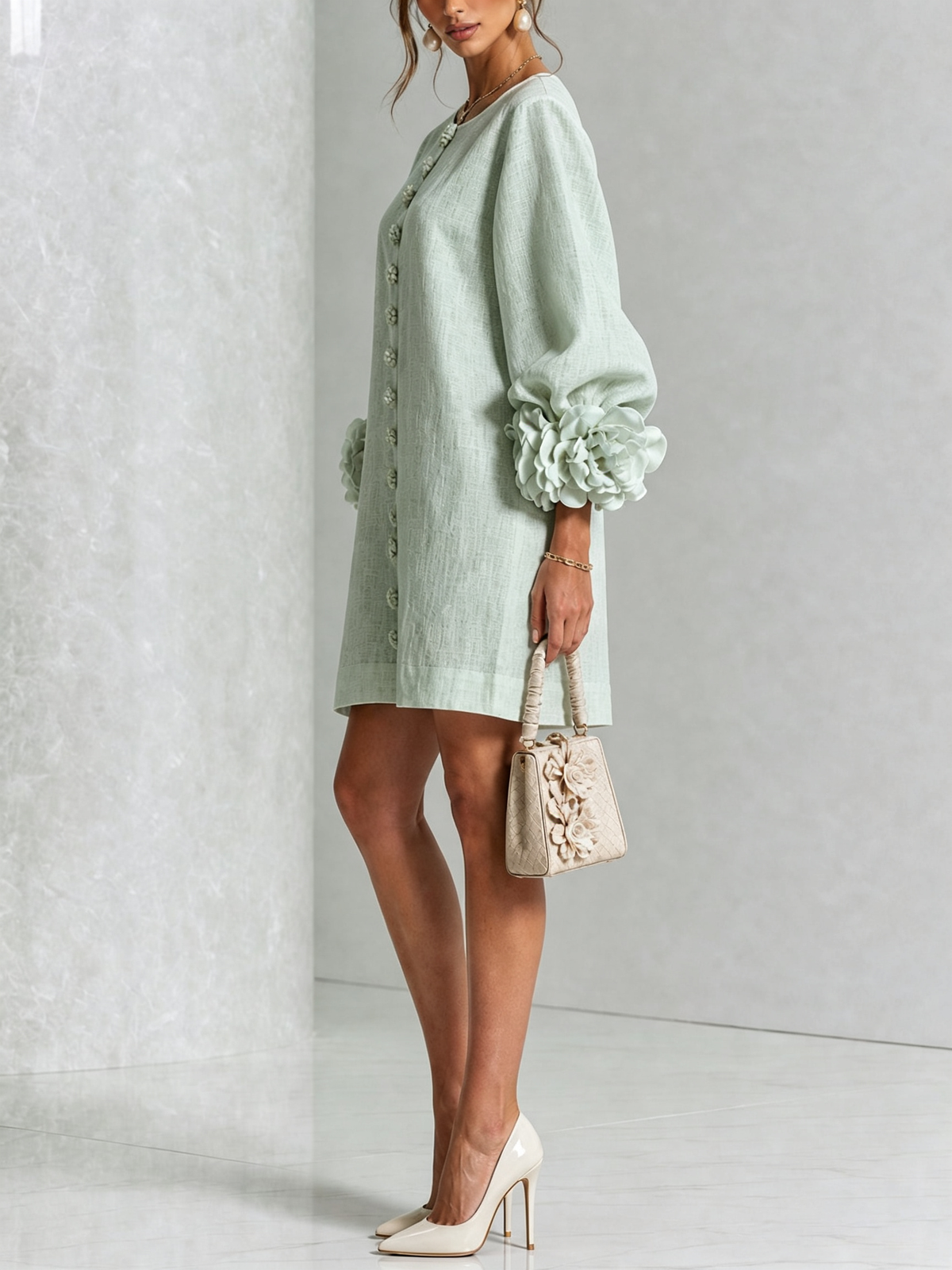 Michel | Vestido floral abotonado