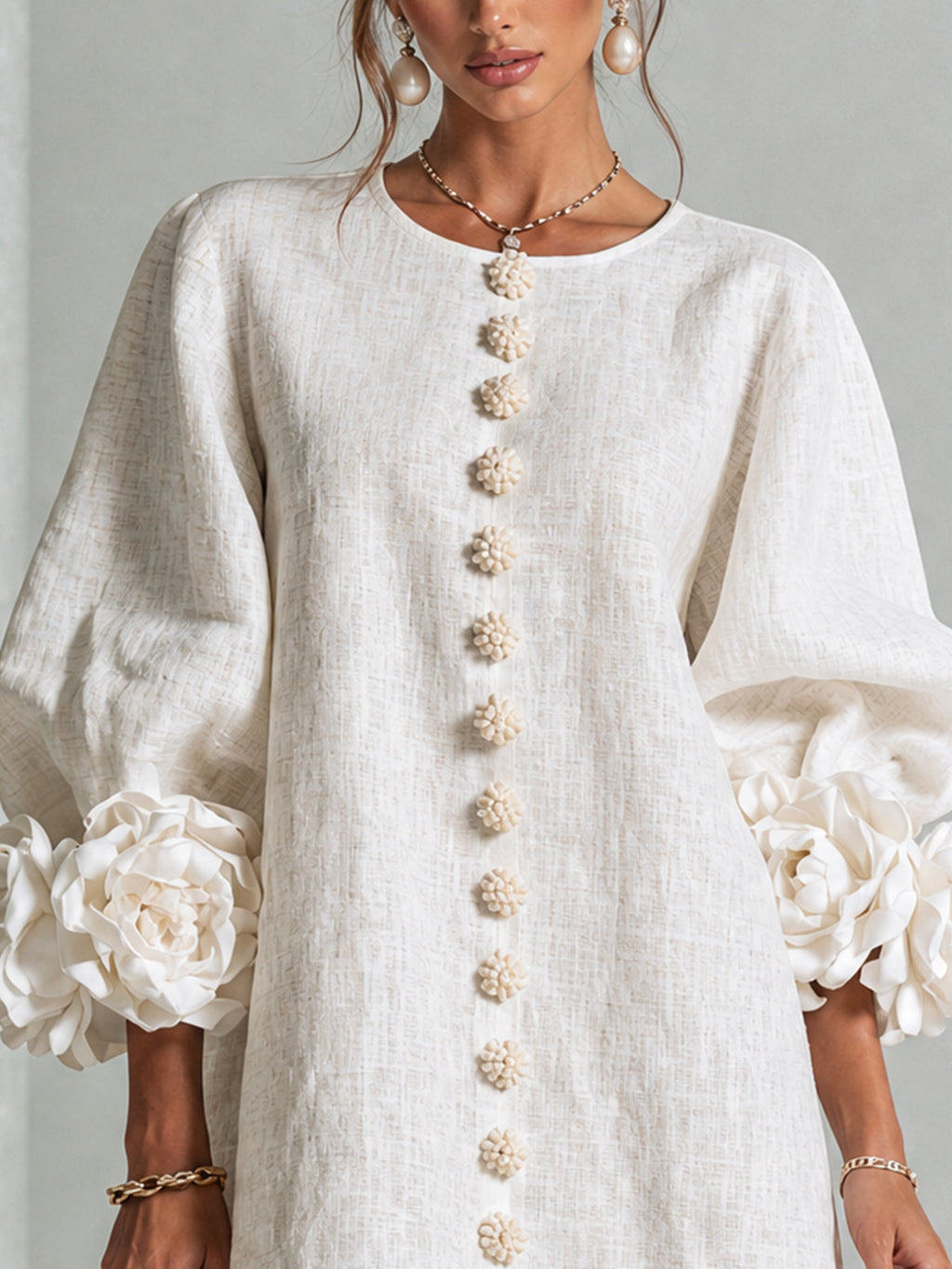 Michel | Vestido floral abotonado