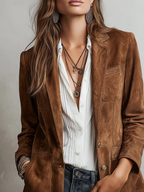 Marcela | Blazer marrón de estilo vintage
