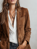 Marcela | Blazer marrón de estilo vintage