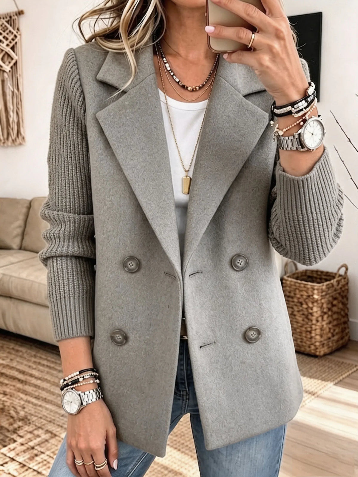 Blazer con mangas de punto - Edición Varel