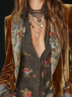 Marcelina | Blazer vintage de patchwork floral