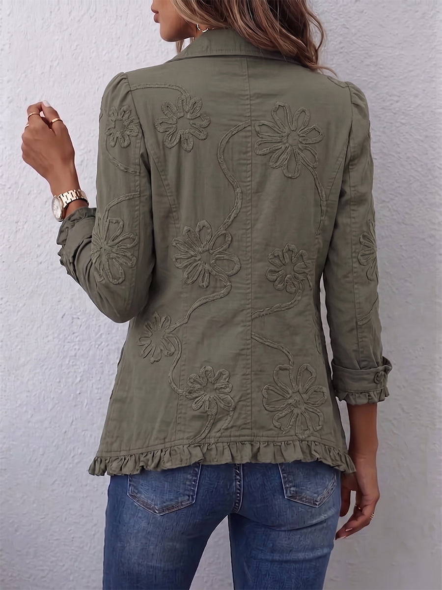 Faustina | Chaqueta bohemia con bordado floral