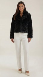 Chaqueta Debra de Piel Sintética Negra