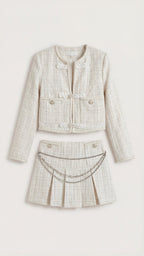 Doris Conjunto de Falda de Tweed