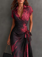 Andréa – Vestido largo cruzado