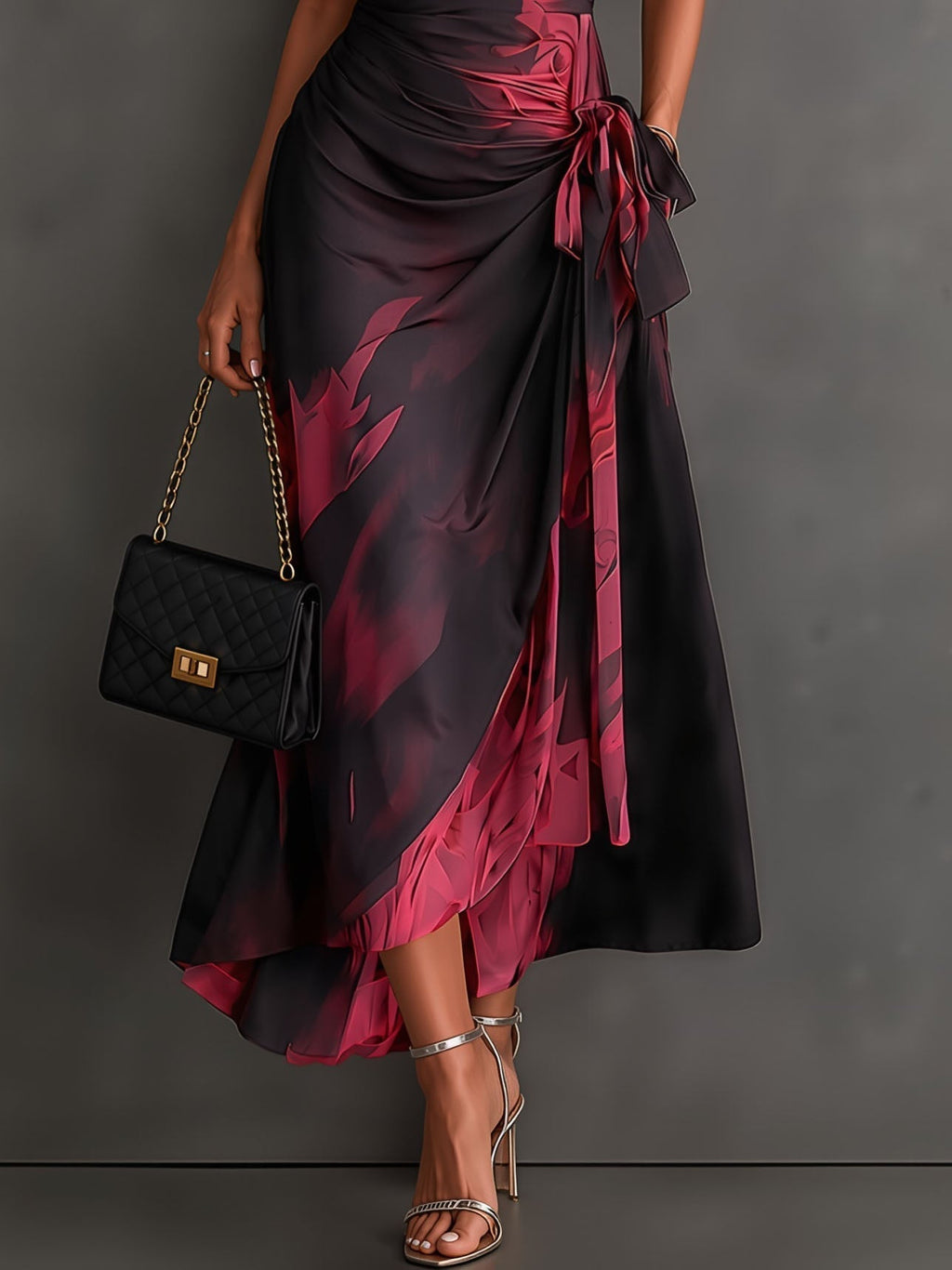 Andréa – Vestido largo cruzado