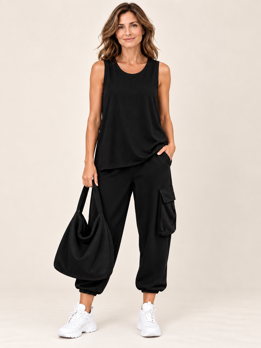 Noelia Negro+Bolso negro — frontal